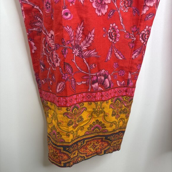 Sundance Vibrant Reef Cargo Pockets Pants Tie Front Size XXL Red/Yellow NWOT - Picture 5 of 10